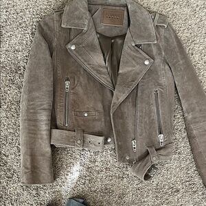 Women's Suede Biker Jacket